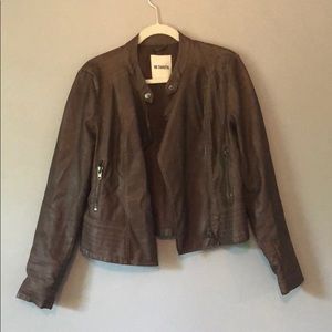 Brown leather jacket